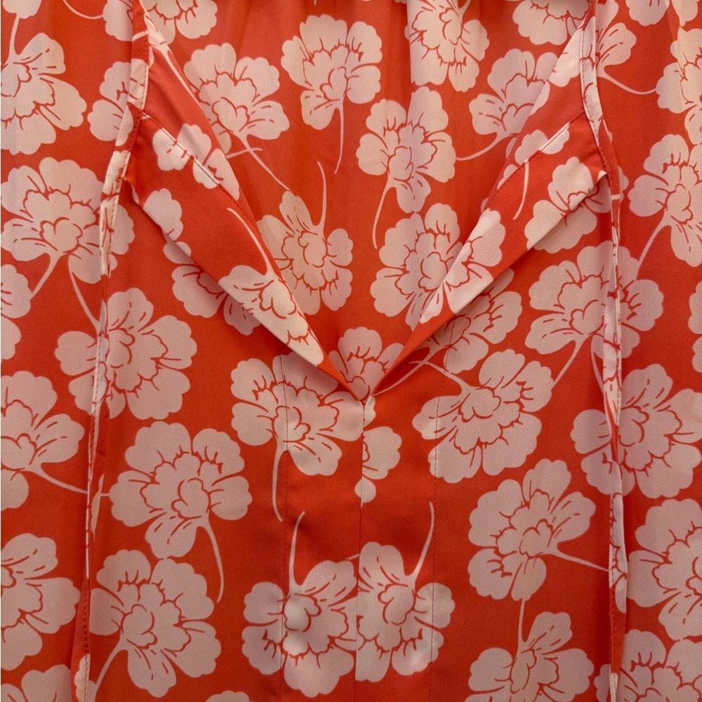LOFT Women's Floral Sleeveless Top - Red and White - Picture 5 of 7